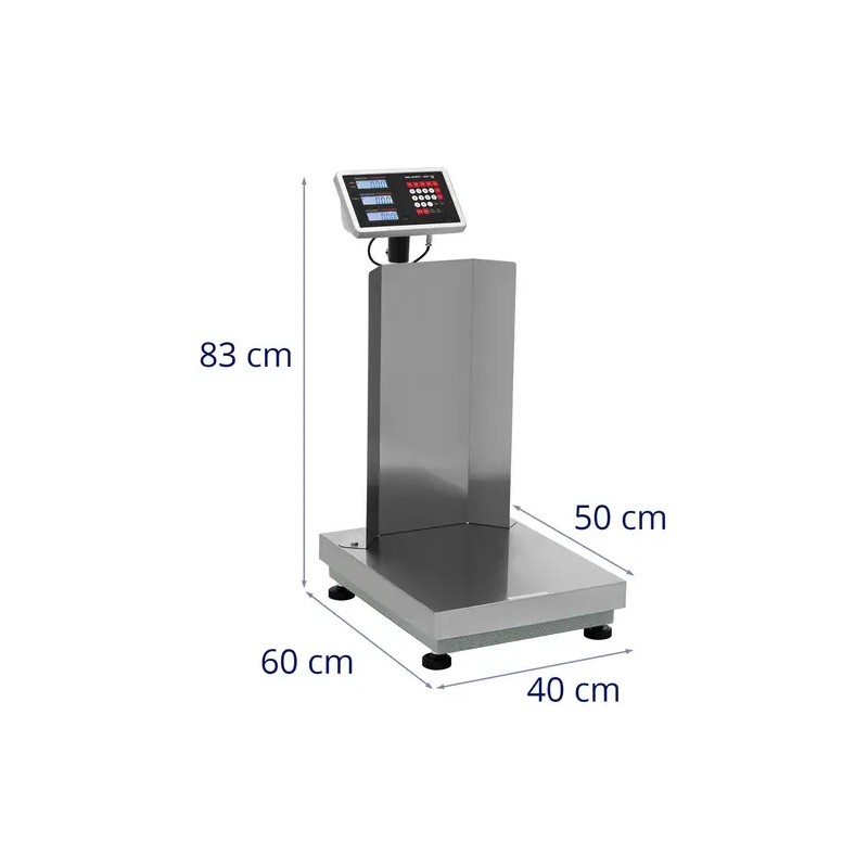 Steinberg Systems alustavaaka 300 kg / 0,02 kg, 40 x 50 cm, selkänojalla ja LCD-näytöllä