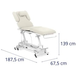 Sähköinen hierontapöytä 3 moottoria 300 W 185 x 67 cm valkoinen/beige