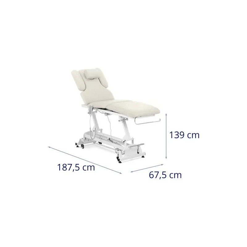 Sähköinen hierontapöytä 3 moottoria 300 W 185 x 67 cm valkoinen/beige