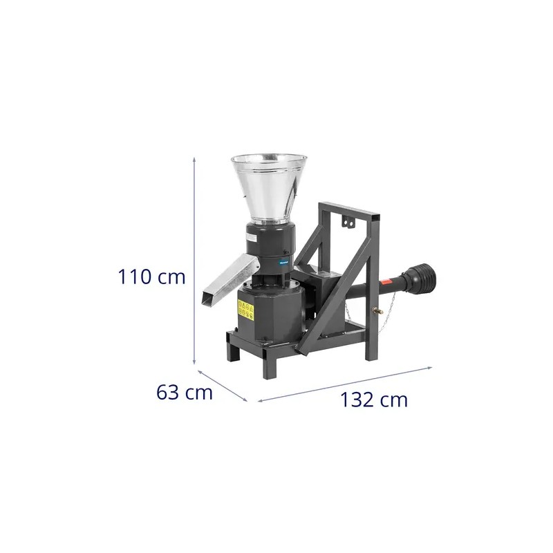Pellettipressi PTO-akselilla 400 kg/h 15-28 PS Ø 230 mm