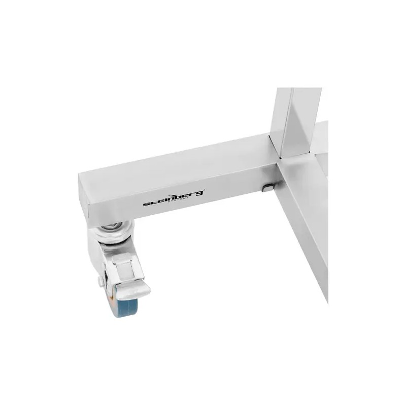 Steinberg Systems instrumenttipöytä 60 x 40 cm, korkeuden säädettävä, ruostumaton teräs