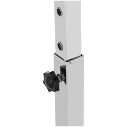 Steinberg Systems instrumenttipöytä 60 x 40 cm, korkeuden säädettävä, ruostumaton teräs