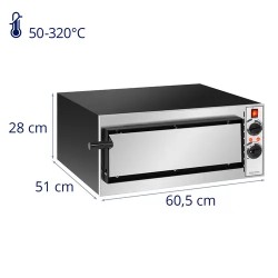 Royal Catering RC-POB140 sähköinen pizzauuni 32 cm 1600 W