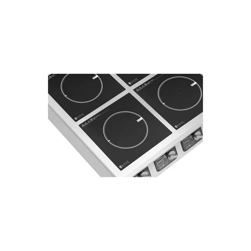 Royal Catering induktioliesi 4 x 3500 W, 4 x 20 cm, ajastin