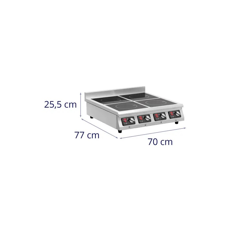 Royal Catering induktioliesi 4 x 3500 W, 4 x 20 cm, ajastin