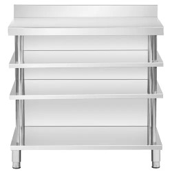 Royal Catering baarityöpöytä ruostumaton teräs 100 x 30 x 115 cm