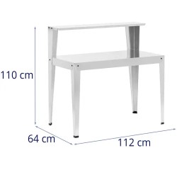 Uniprodo istutuspöytä sinkitty teräs 112 x 64 x 110 cm