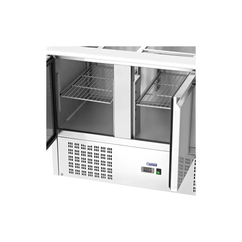 Royal Catering RCLK-W368 Saladette-kylmäpöytä 368 l lasikannella