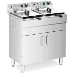 Royal Catering sähköinen kaksoisfryytteri 2 x 16 l 10 000 W 400 V alakaapilla