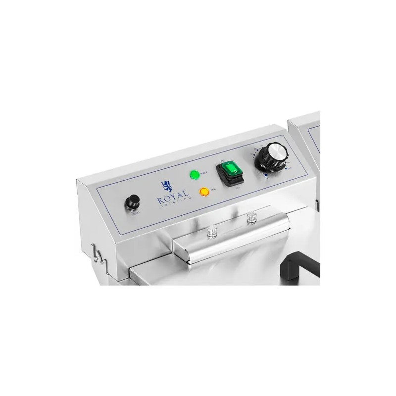 Royal Catering sähköinen kaksoisfryytteri 2 x 16 l 10 000 W 400 V alakaapilla