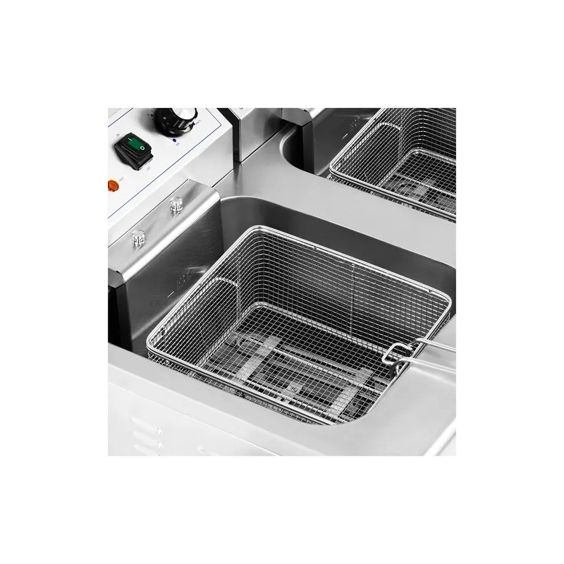Royal Catering sähköinen kaksoisfryytteri 2 x 16 l 10 000 W 400 V alakaapilla