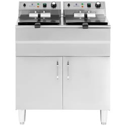 Royal Catering sähköinen kaksoisfryytteri 2 x 16 l 10 000 W 400 V alakaapilla