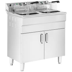 Royal Catering sähköinen kaksoisfryytteri 2 x 16 l 10 000 W 400 V alakaapilla
