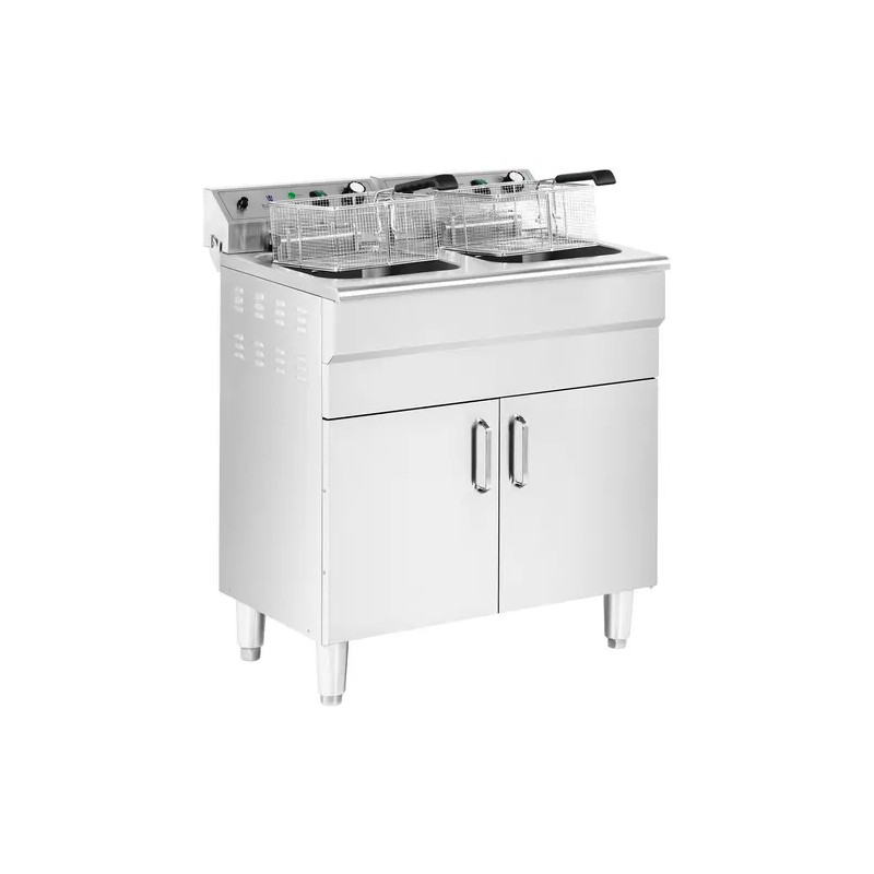 Royal Catering sähköinen kaksoisfryytteri 2 x 16 l 10 000 W 400 V alakaapilla