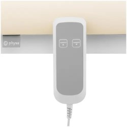 Sähköinen hierontapöytä 207 x 68 cm, korkeussäätö 53–92 cm, 200 kg, valkoinen/beige