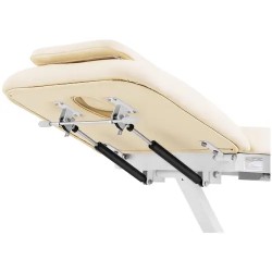 Sähköinen hierontapöytä 207 x 68 cm, korkeussäätö 53–92 cm, 200 kg, valkoinen/beige