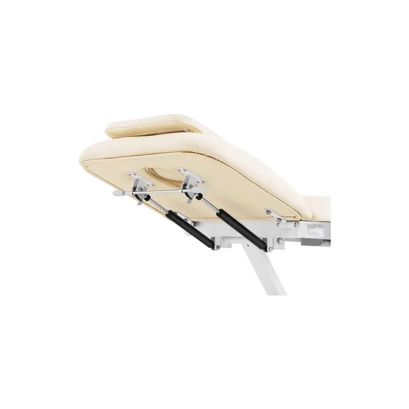 Sähköinen hierontapöytä 207 x 68 cm, korkeussäätö 53–92 cm, 200 kg, valkoinen/beige