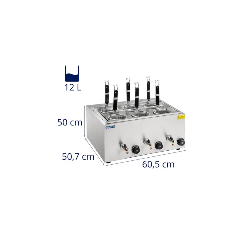 Royal Catering RCNK-6 pastakeitin 3000 W 6 korilla