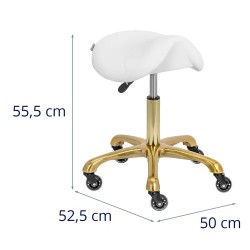 Satulajakkara 55-70 cm 150 kg valkoinen/kulta