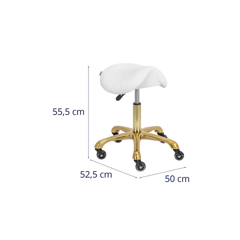Satulajakkara 55-70 cm 150 kg valkoinen/kulta