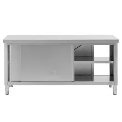 Royal Catering ECO ruostumattomasta teräksestä valmistettu läpikaappi 180 x 70 cm