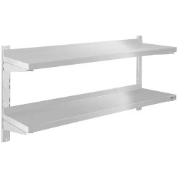 Royal Catering RCWR 120 2 seinähylly 120 x 30 cm 2 hyllytasoa ruostumaton teräs