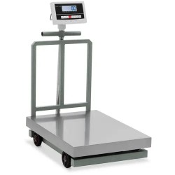 Alustavaaka 1000 kg 0 2 kg 60 x 80 cm pyörillä LCD näyttö