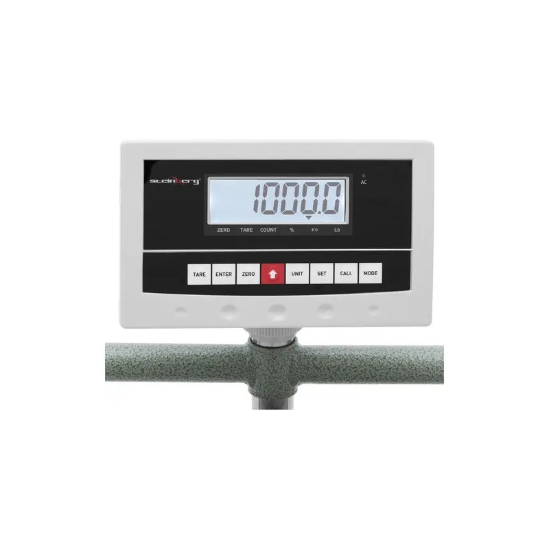 Alustavaaka 1000 kg / 0,2 kg, 60 x 80 cm, pyörillä, LCD-näyttö