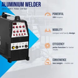 Stamos Power S-ALU 220 AC/DC TIG/MMA-hitsauslaite 220 A 230 V MOSFET