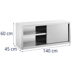 Royal Catering RCSSWC-140X45-S seinäkaappi ruostumaton teräs 140 x 45 x 60 cm