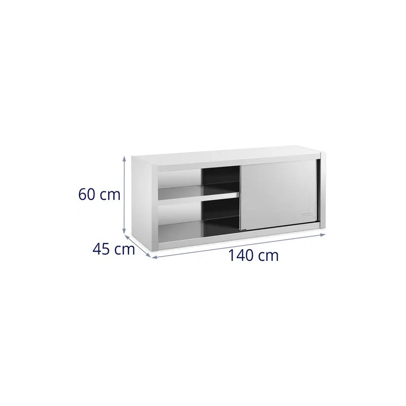 Royal Catering RCSSWC-140X45-S seinäkaappi ruostumaton teräs 140 x 45 x 60 cm