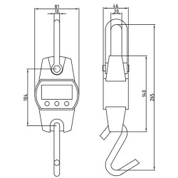 Steinberg Systems SBS-KW-300AR digitaalinen nostovaaka 300 kg / 0,1 kg, punainen