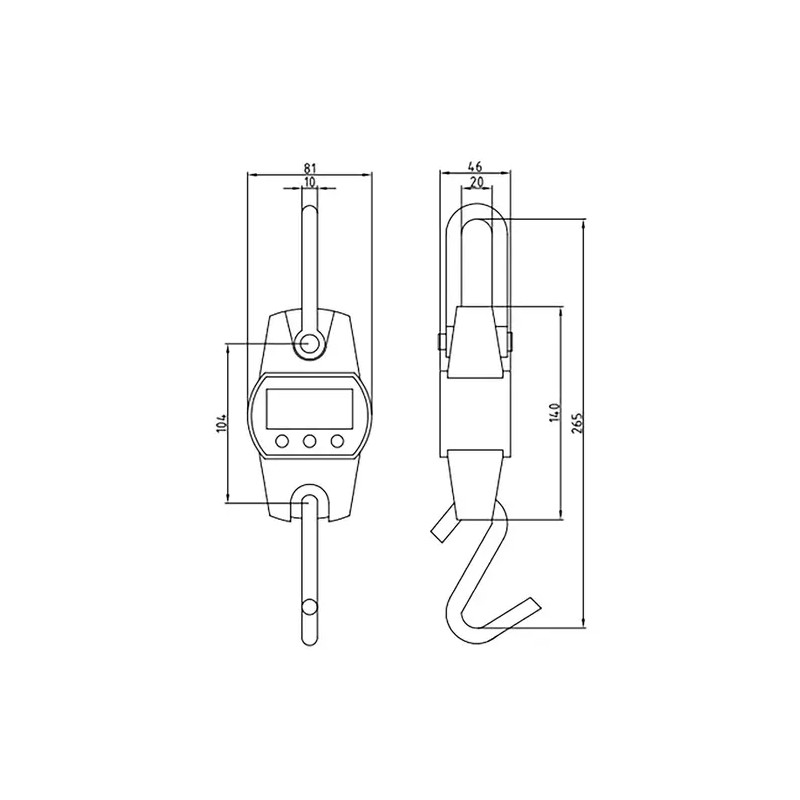 Steinberg Systems SBS-KW-300AR digitaalinen nostovaaka 300 kg / 0,1 kg, punainen