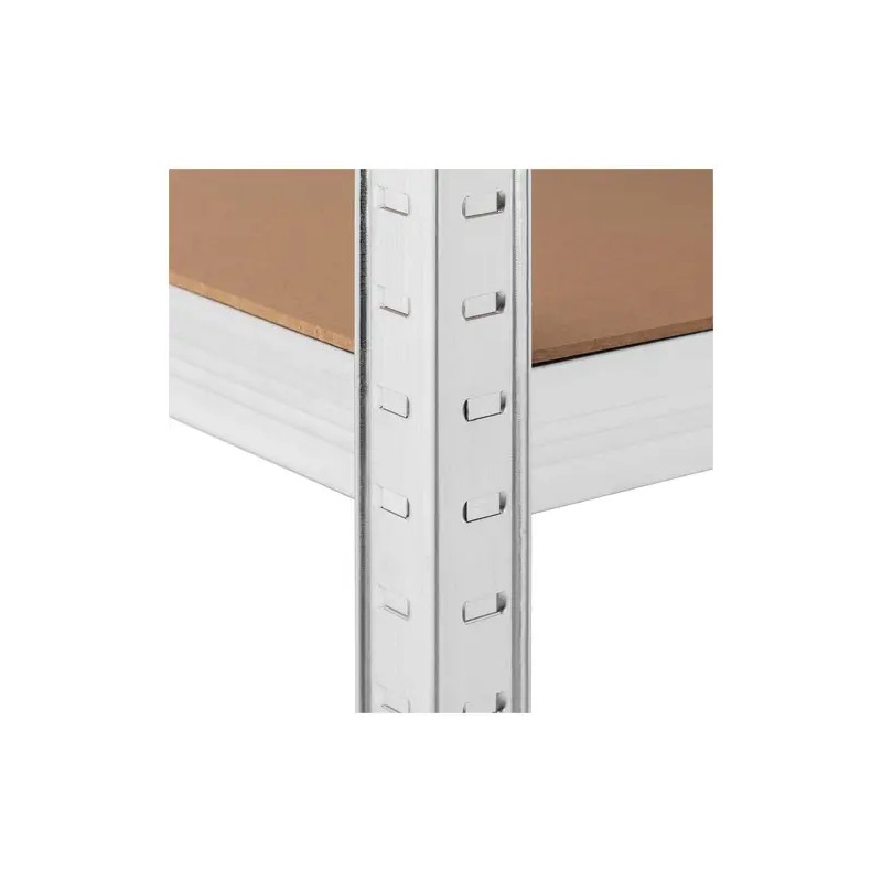 MSW raskaan kuorman metallihylly, 5 tasoa, 120 x 50 x 200 cm, 150 kg tasoa kohti, harmaa