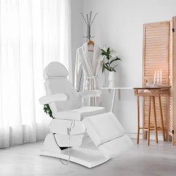 Sähköinen kosmetiikkapöytä 3 moottoria, 197 x 60 cm, valkoinen