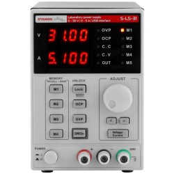 Stamos Soldering S-LS-31 laboratorian virtalähde 0-30 V 0-5 A 250 W USB