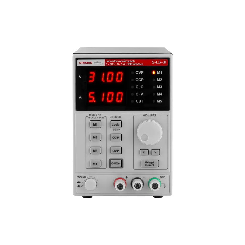 Stamos Soldering S-LS-31 laboratorian virtalähde 0-30 V 0-5 A 250 W USB