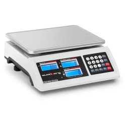 Kappalemäärävaaka 30 kg / 0,5 g - 22,8 x 28 cm - Akku 80 h - 3 LCD