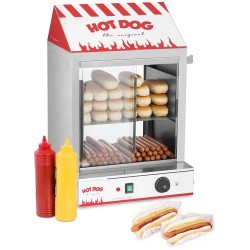 Royal Catering Hot Dog Steamer 2000 W nakki ja sämpylälämmitin