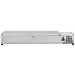 Royal Catering RCKV-150/33-7S kylmävitriini 150 x 33 cm, 7 GN 1/4 -astiaa