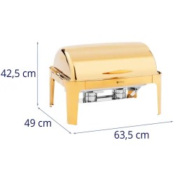 Royal Catering Chafing Dish GN 1/1 9 l kultainen ruoanlämmitin