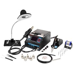 Stamos Soldering S-LS-6 4-in-1 juottostasema savunpoistolla ja lisävarusteilla