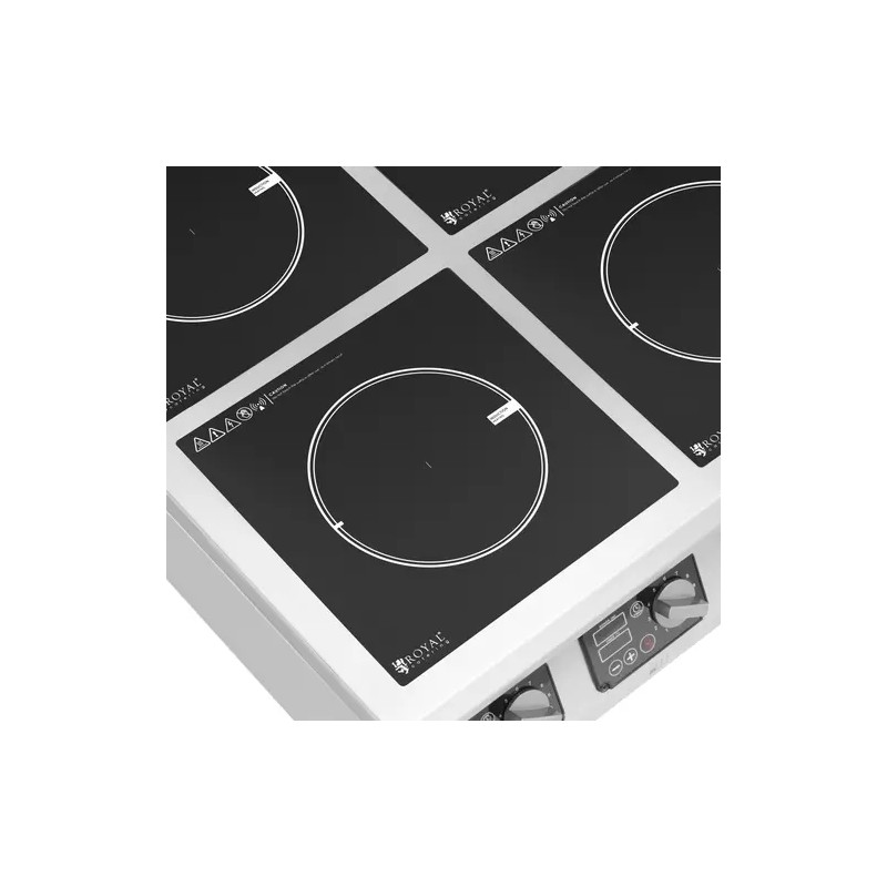 Royal Catering Induktiokeittolevy 6 x 28 cm 60-240 °C 400 V Timer