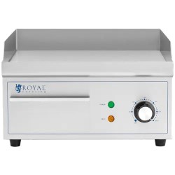 Royal Catering sähkögrilli 350 x 380 mm, sileä valurautalevy, 2000 W