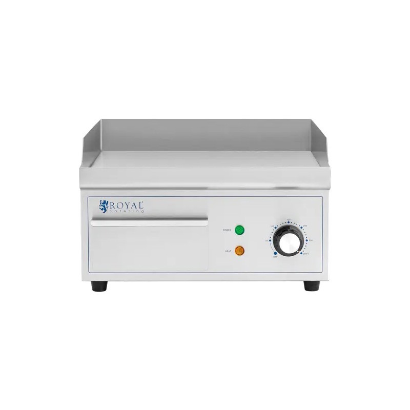 Royal Catering sähkögrilli 350 x 380 mm, sileä valurautalevy, 2000 W