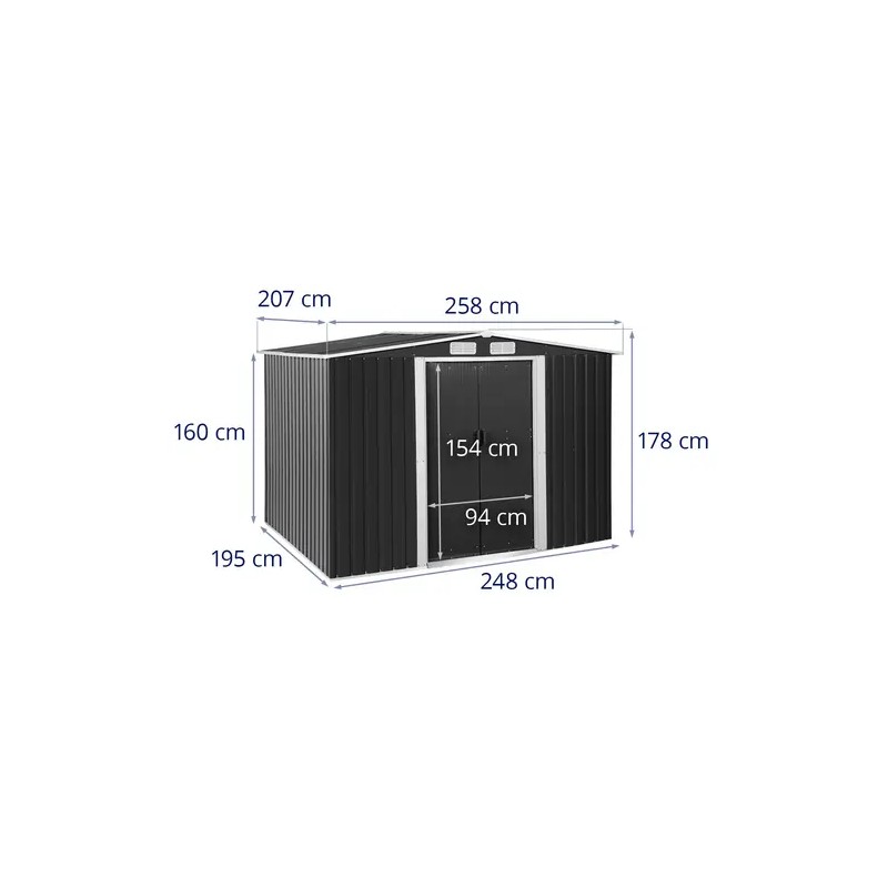 Uniprodo metallivaja 206 x 179 x 258 cm