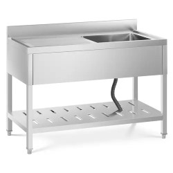 Royal Catering RCSSS 120X60 S tiskiallaspöytä ruostumaton teräs 120 x 60 cm