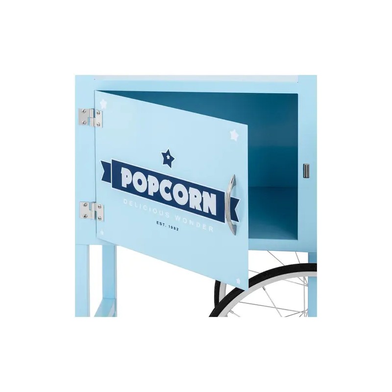 Popcornkoneen kärry 51 x 37 cm sininen Royal Catering RCPT-BBWS-1