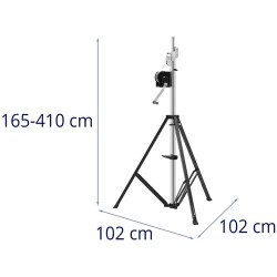 Singercon valonstatiivi 1,65 - 4,1 m, max 80 kg