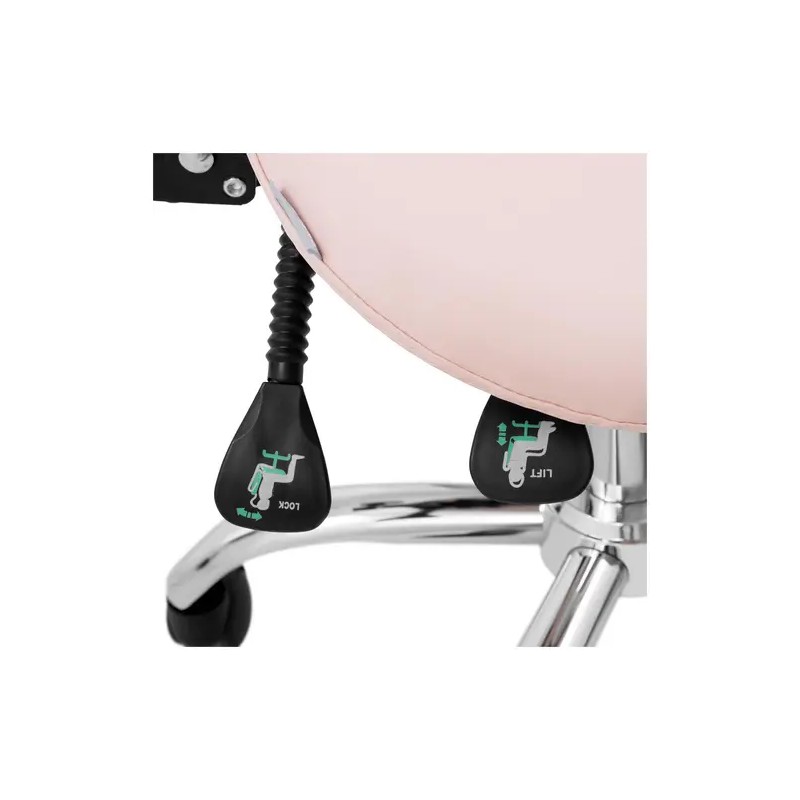 Satulatuoli selkänojalla 51-65 cm 150 kg Rosa/Hopea